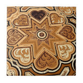Carreau Trivet/Carrelage coeur d'art populaire Brown (Devant)