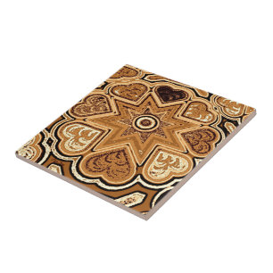Carreau Trivet/Carrelage coeur d'art populaire Brown