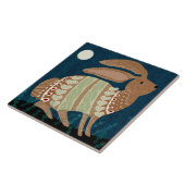 Carreau Trivet lapin clair de lune (Côté)