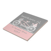 Carreau Trivet Mariage de vélo Tandem (Côté)