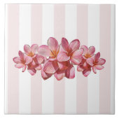 Carreau Trivet - Plumeria rose (Devant)