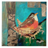 Carreau Trivet Robin d'imbrication (Devant)