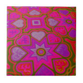 Carreau Trivet/tuile 'Plein d'amour' (Devant)