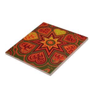 Carreau Trivet/tuile 'Starburst of Love'