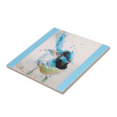 Carreau Troglodyte à dos bleu Watercolour Bébé Bleu Austra (Côté)