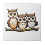 Carreau Trois chouette petite chouette (Devant)