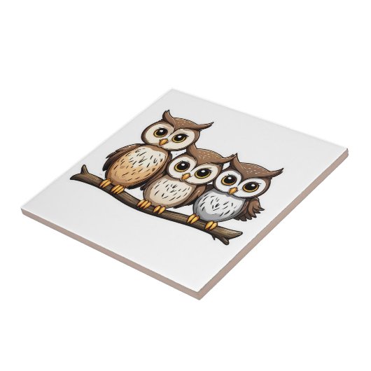 Carreau Trois chouette petite chouette (Côté)