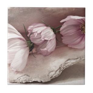 Carreau Trois cosmos roses