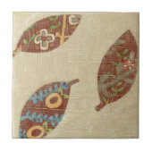 Carreau Trois Feuilles sur l'Arrière - plan Texture Linen (Devant)