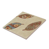 Carreau Trois Feuilles sur l'Arrière - plan Texture Linen (Côté)