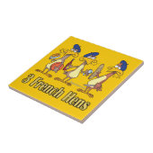 Carreau trois poules françaises 3e jour de noël (Côté)