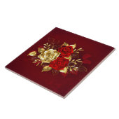 Carreau Trois Roses de bijoux (Côté)