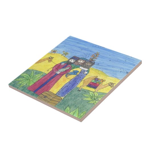 Carreau Trois sages (Côté)