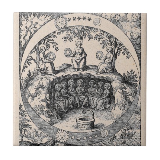 Carreau Trois soeurs de l'alchimie (Devant)