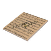 Carreau Trombone Avec Arrière - plan Sheet Music (Côté)