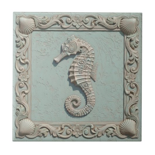 Carreau Trompe L'oeil Marine Life Seahorse ID1190g (Devant)