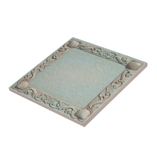 Carreau Trompe L'oeil Marine Life Shell Border 1 ID1190e (Côté)