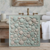 Carreau Trompe L'oeil Marine Life Shell Mosaic ID1190a