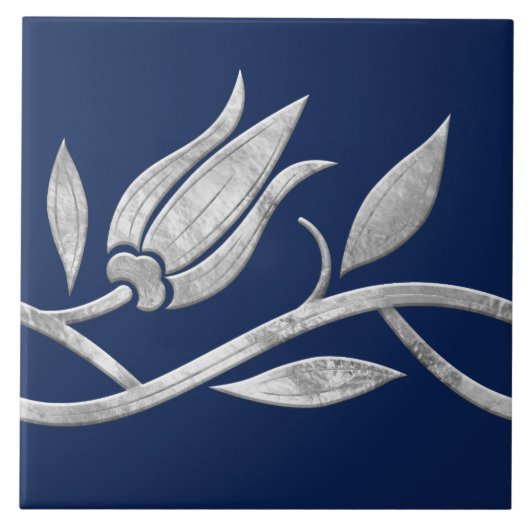 Carreau Tronc turc en argent Bordure sans fil (Devant)