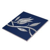 Carreau Tronc turc en argent Bordure sans fil (Côté)