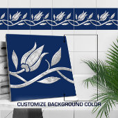 Carreau Tronc turc en argent Bordure sans fil