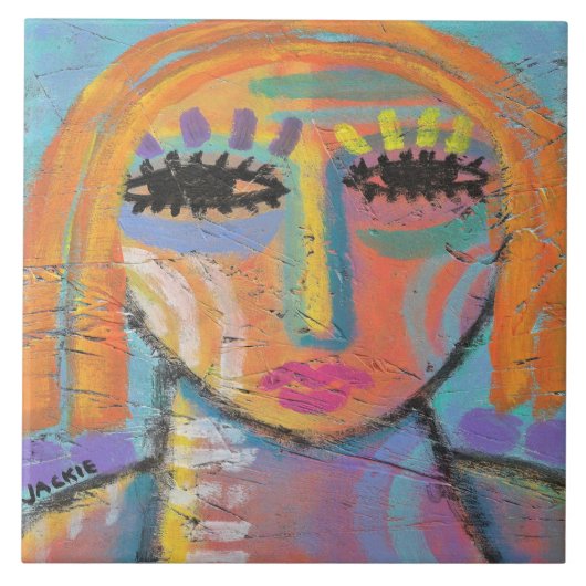 Carreau Trop à faire Peinture Abstraite sur le Bureau du B (Devant)