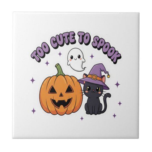 Carreau Trop mignon pour Halloween épouvantable (Devant)