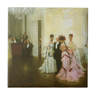 Carreau Trop Tôt par James Tissot, Art Victorien Ancien