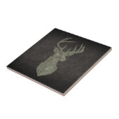 Carreau Trophée Regal Buck Deer Silhouette au Camouflage (Côté)