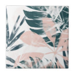 Carreau Tropical Blush<br><div class="desc">"Tropical Blush II" par June Erica Vess. Il présente une végétation tropicale aux couleurs serrées.</div>