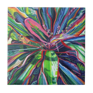 Carreau Tropical Coloré Ti Feuille Carrelage en céramique
