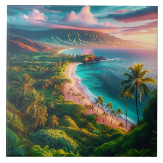 Carreau Tropical Maui Island Paradise (Devant)