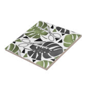 Carreau Tropical print monstera leaves scissors jungle exo (Côté)