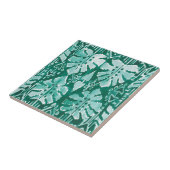 Carreau Tropical tribal vert hawaïen de la JUNGLE IKAT (Côté)