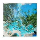 Carreau Tropical Turquoise Océan Bleu & algues Vert (Devant)