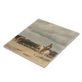 Carreau Troupeau de bétail près de la mer (par Eugène Burn (Côté)