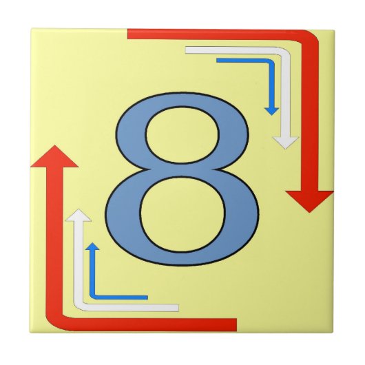 Carreau Trous de métro Flèches Cadre 8 Huit (Devant)