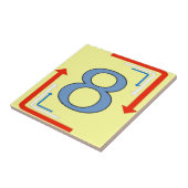 Carreau Trous de métro Flèches Cadre 8 Huit (Côté)