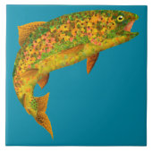 Carreau Truite arc-en-ciel feuille Aspen 2 (Devant)