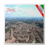 Carreau TSC044 SIENA Aerial View, Toscane, (Devant)