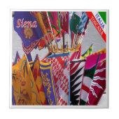 Carreau TSC063 SIENA, bannières du Contrade, (Devant)