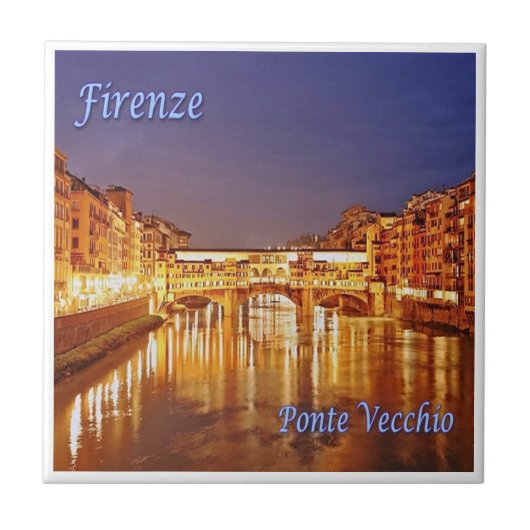 Carreau TSC086 FLORENCE, Old Bridge, Toscane, (Devant)