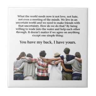 Carreau Tu as mon dos, j'ai le tien