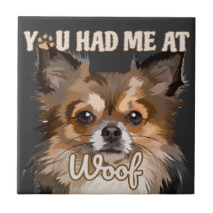 Carreau Tu M'As Eu À Woof Amoureux de les chiens de Pomé