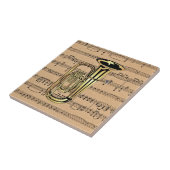 Carreau Tuba ~ Avec fond de partition (Côté)