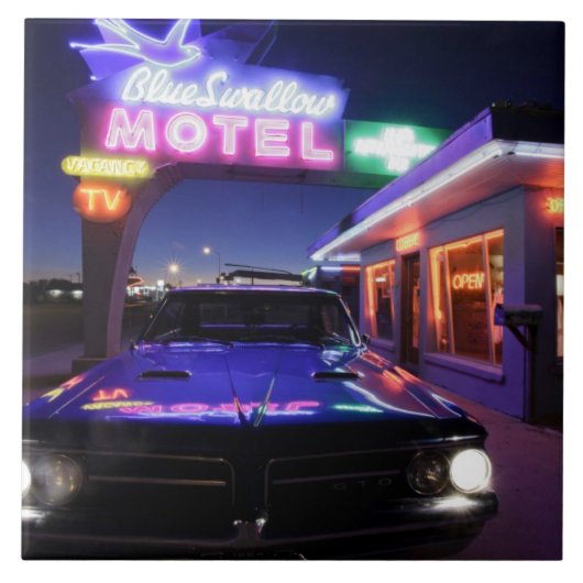 Carreau Tucumcari, Nouveau Mexique, Etats-Unis. Itinéraire (Devant)