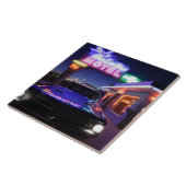 Carreau Tucumcari, Nouveau Mexique, Etats-Unis. Itinéraire (Côté)