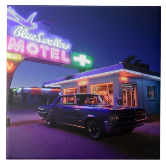 Carreau Tucumcari, Nouveau Mexique, Etats-Unis. Itinéraire (Devant)