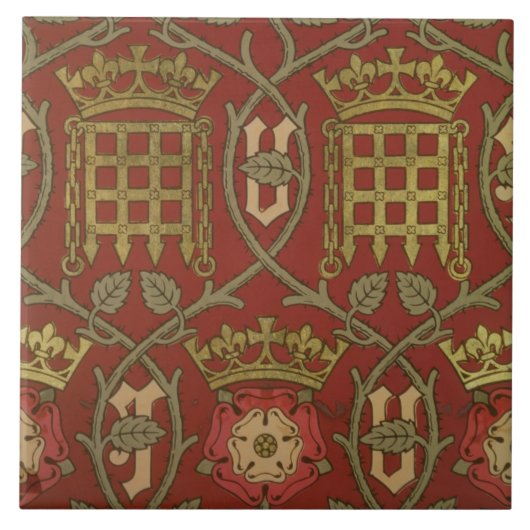 Carreau "Tudor s'est levé", papier peint de reproduction (Devant)