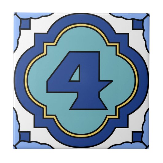 Carreau Tuile 4 d'adresse de nombre d'île de Catalina (Devant)